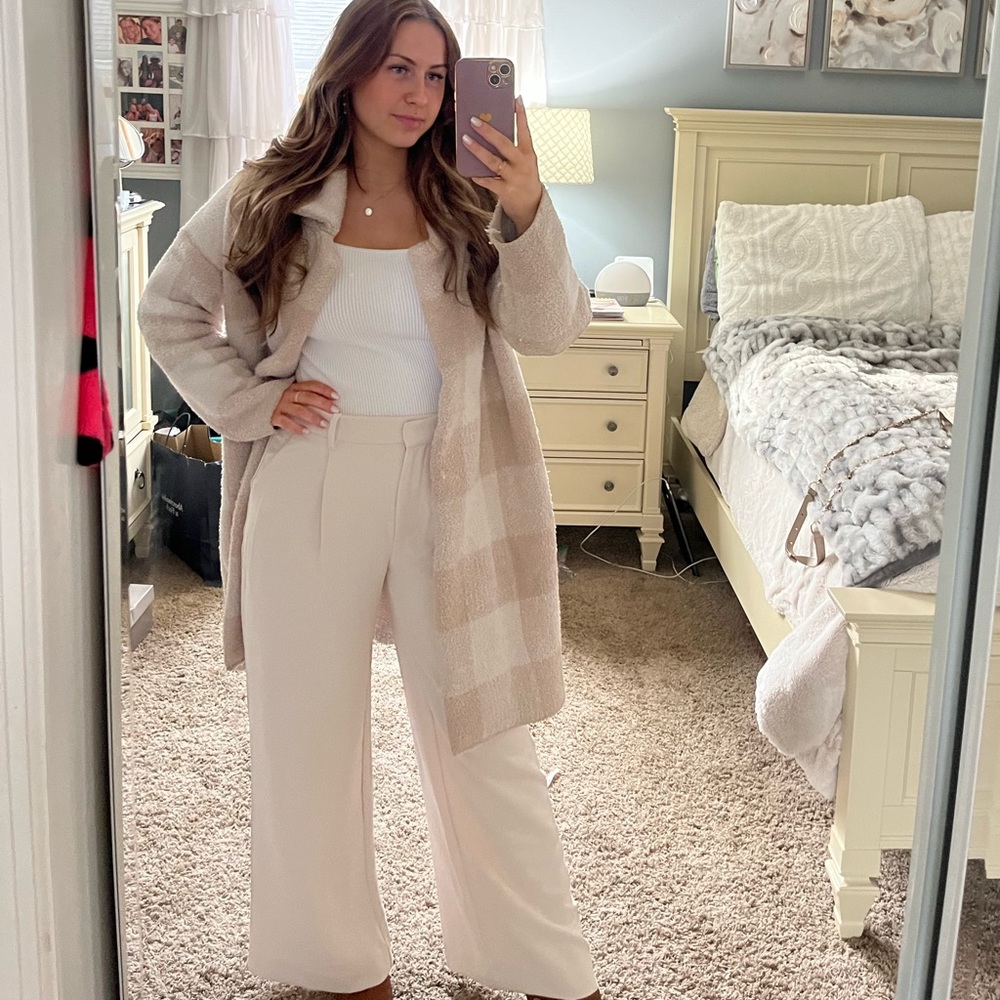 Abercrombie & fitch Sloan tailored pant curve love light taupe